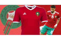 ホームは国旗の深紅！モロッコ代表、ロシアW杯に向けた新ユニフォームを発表 画像
