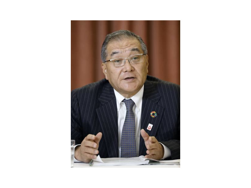 インタビューに応じる大阪ガスの藤原正隆社長