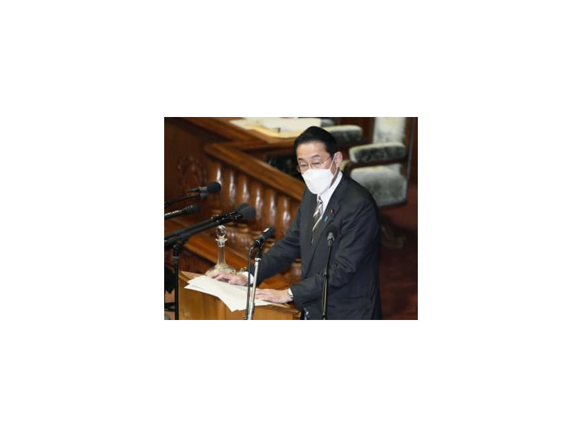 衆院本会議の代表質問で答弁する岸田首相＝20日午後