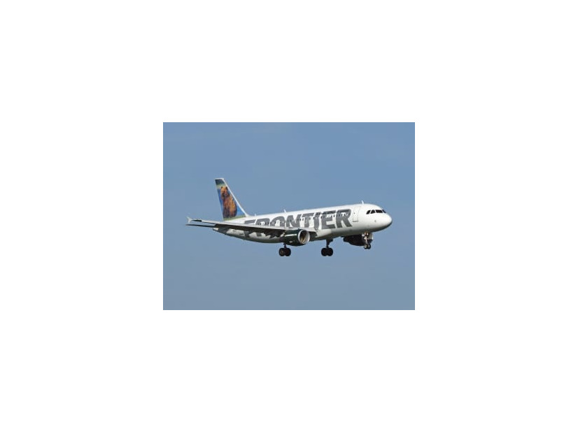 米フロンティア・グループ・ホールディングス傘下のフロンティア航空の旅客機＝米バージニア州（共同）