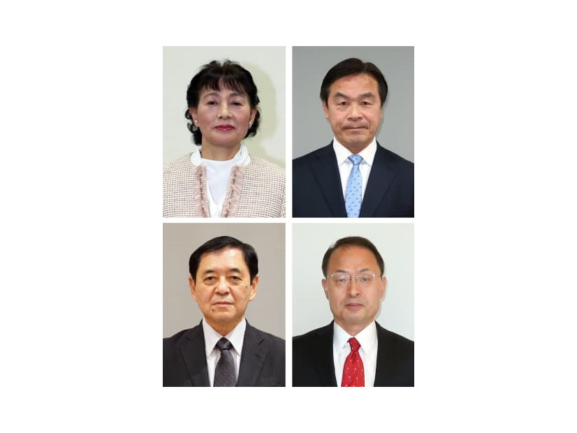 上段左から飯森博子氏、馳浩氏。下段左から山田修路氏、山野之義氏