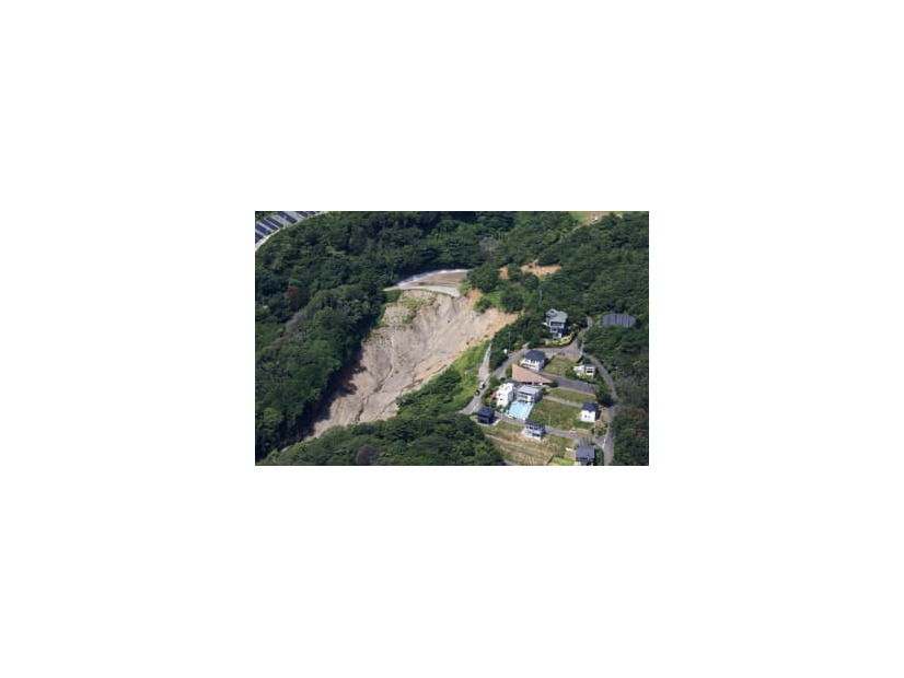 静岡県熱海市で発生した大規模土石流の起点＝2021年8月