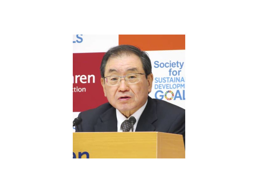 記者会見する経団連の十倉雅和会長＝4日午後、東京都千代田区