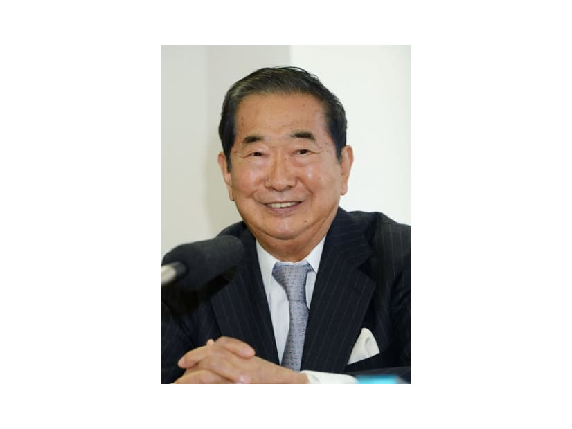 2015年4月、旭日大綬章受章が決まり喜びを語る元東京都知事の石原慎太郎さん