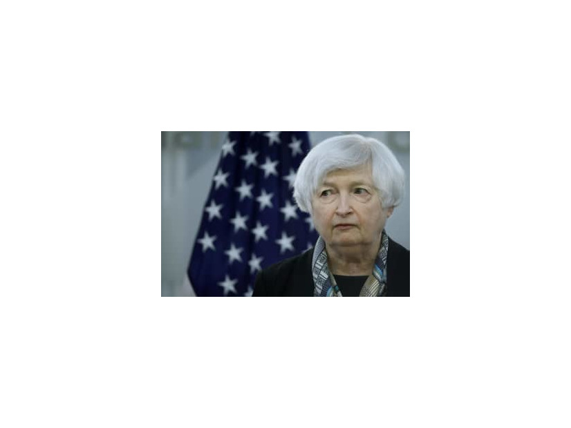 ジャネット・イエレン米財務長官＝13日、ワシントン（ゲッティ＝共同）