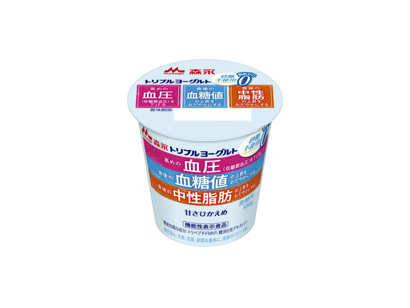森永乳業が自主回収する「トリプルヨーグルト砂糖不使用　カップ製品　100g」