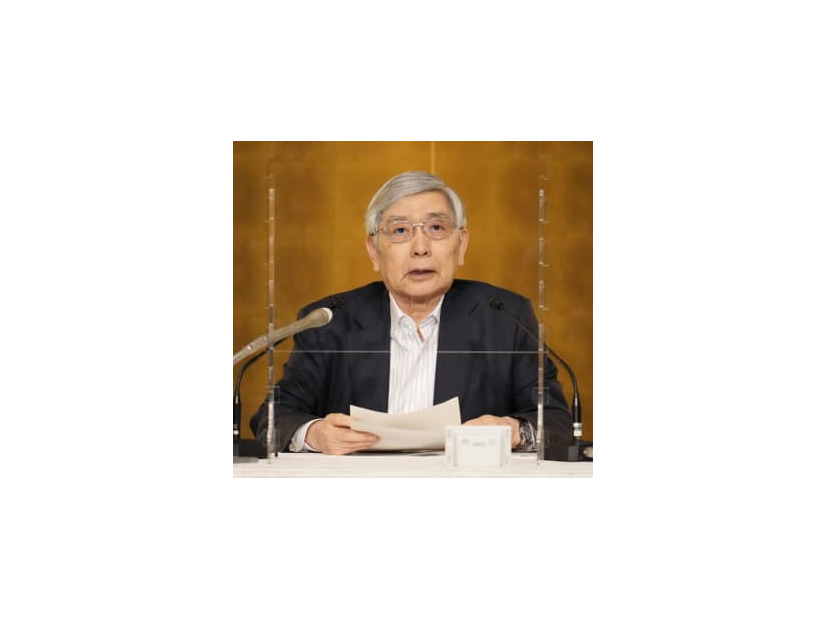 共同通信きさらぎ会で講演する日銀の黒田総裁＝6日午後、東京都千代田区のホテル