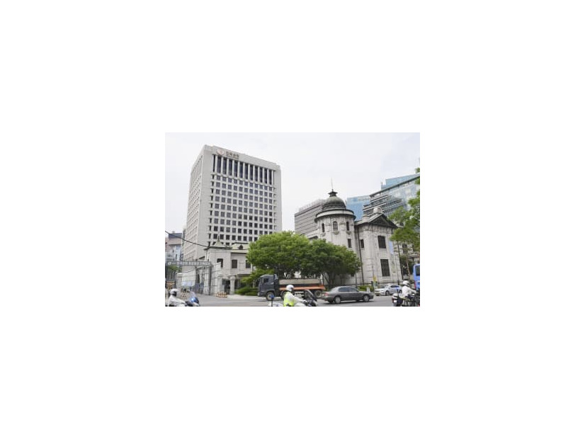 ソウルにある韓国銀行＝2020年（共同）