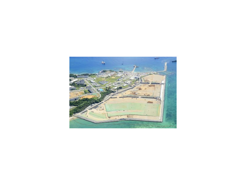 沖縄県名護市の辺野古沿岸部＝16日（共同通信社機から）