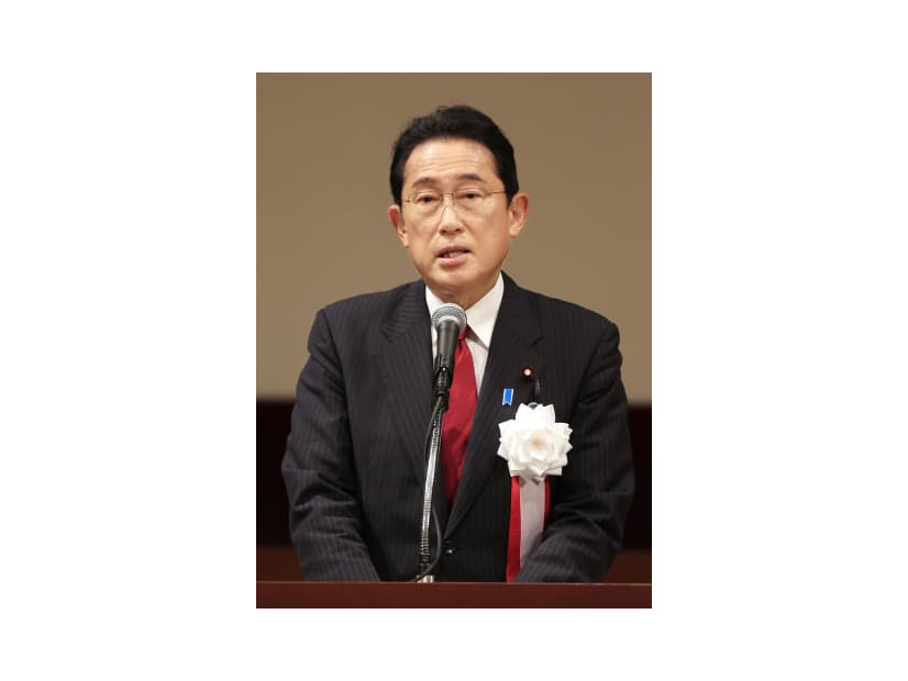 自民党岸田派の研修会であいさつする岸田首相＝6日午後、東京都内のホテル
