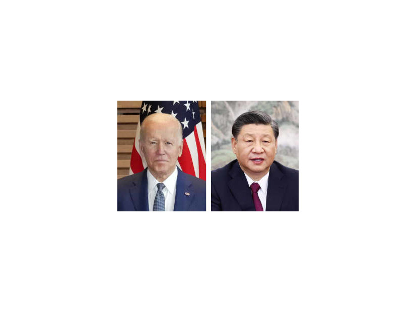 バイデン米大統領、中国の習近平国家主席（新華社＝共同）