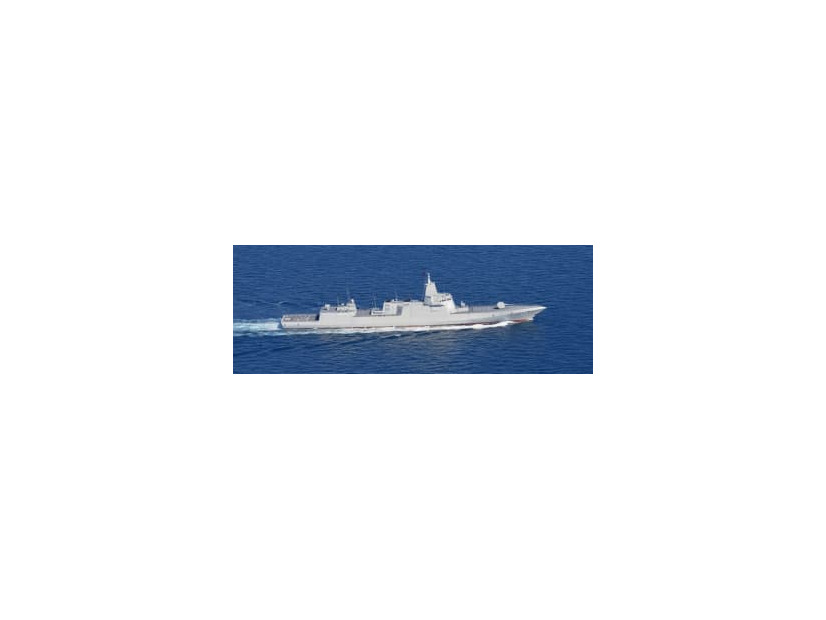 太平洋を航行する中国海軍のミサイル駆逐艦＝27日（防衛省統合幕僚監部提供）
