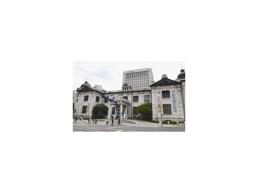 ソウルにある韓国銀行＝2020年（共同）