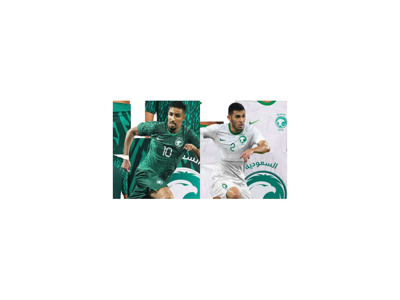 サウジアラビア代表、「美模様」を描く2022カタールW杯ユニフォーム