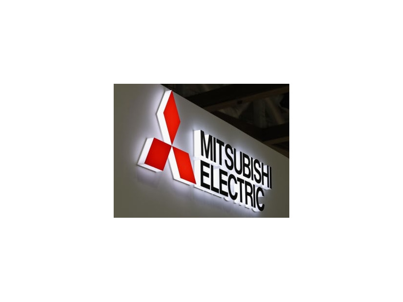 三菱電機のロゴ＝2019年12月、東京都江東区