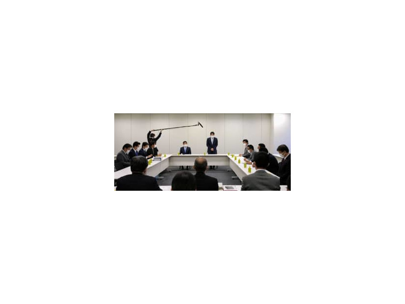 自民、公明両党が外交・安全保障政策を巡り開いたワーキングチームの第2回会合＝26日午後、国会