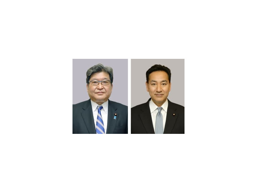 自民党の萩生田光一政調会長、山際大志郎前経済再生相