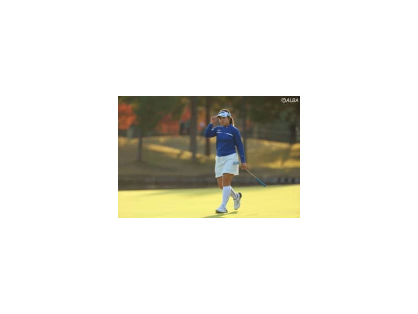 さすがの強さ！　山下美夢有が女王戴冠へ最高のスタートを切った（撮影：福田文平)