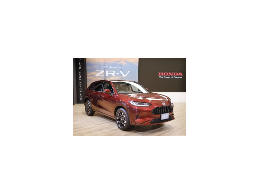 ホンダが来年4月に発売するスポーツタイプ多目的車（SUV）「ZR―V」＝17日午前、東京都港区