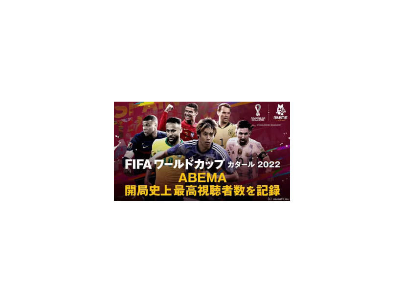 W杯無料中継のABEMA、「開局史上最多」視聴者数を記録！1000万人を突破