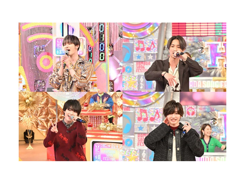 （左上から時計回りに）ジェシー、田中樹、道枝駿佑、大西流星 （C）TBS