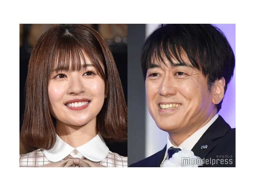 松田好花、安住紳一郎アナウンサー（C）モデルプレス