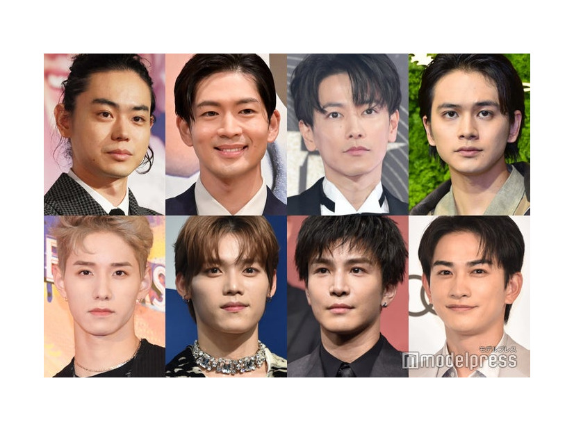 （上段左から）菅田将暉、松下洸平、佐藤健、北村匠海（下段左から）佐藤景瑚、木村柾哉、岩田剛典、町田啓太（C）モデルプレス