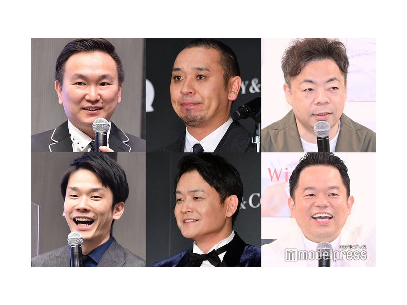 （左列から）かまいたち（山内健司、濱家隆一）／千鳥（大悟、ノブ）／ダイアン（ユースケ、津田篤宏）（C）モデルプレス