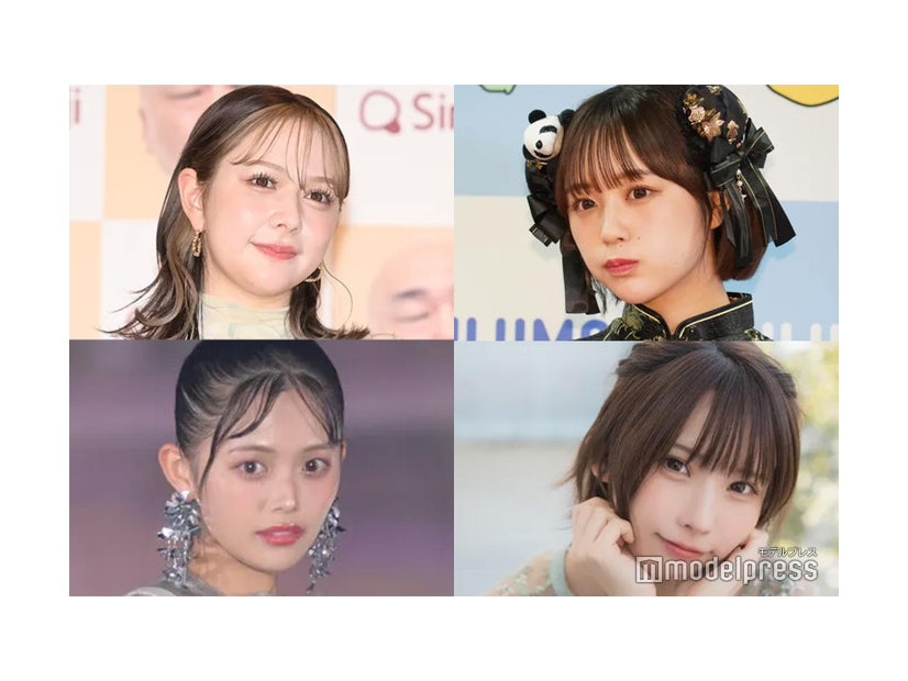 （上段左から）村重杏奈、なえなの（下段左から）森日菜美 、えなこ（C）モデルプレス