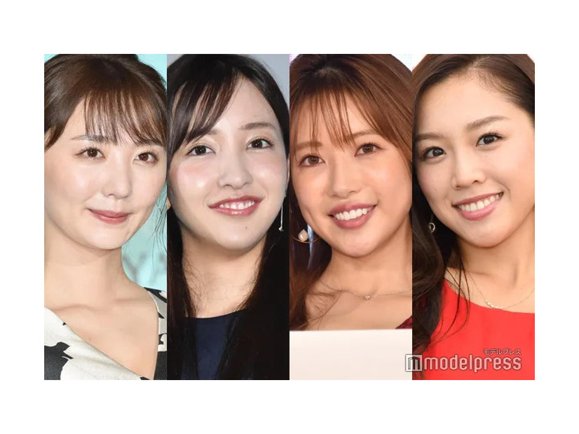 (左から)おのののか、板野友美、舟山久美子、石田安奈（C）モデルプレス
