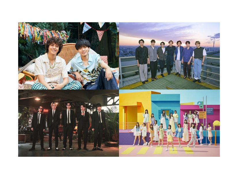 （上段左から）King ＆ Prince、Kis-My-Ft2（下段左から）関ジャニ∞、日向坂46（提供写真）