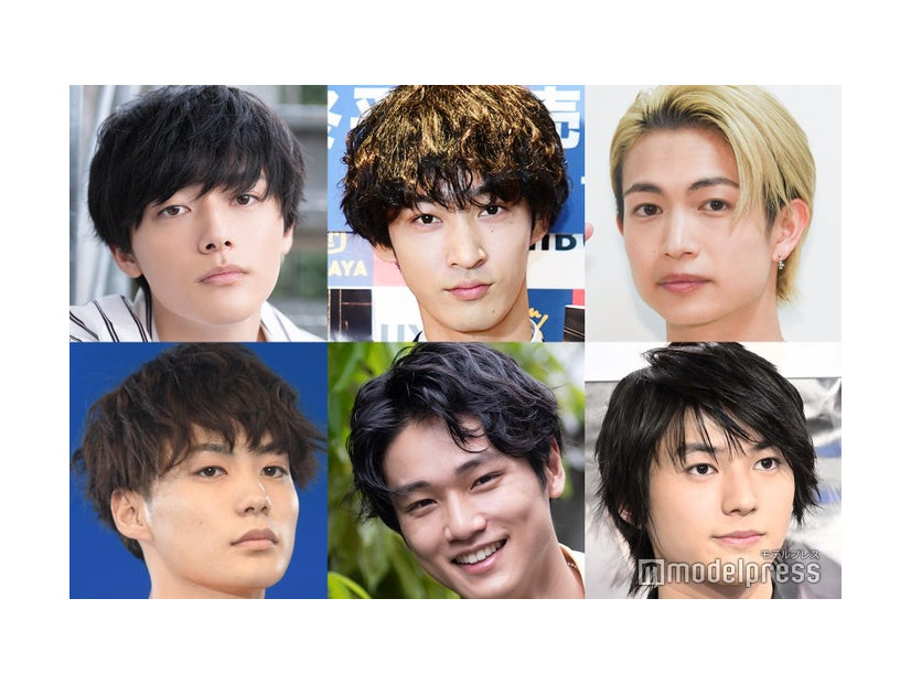 （左上から時計回りに）櫻井海音、上杉柊平、綱啓永、荒木飛羽、中川大輔、皆藤空良（C）モデルプレス