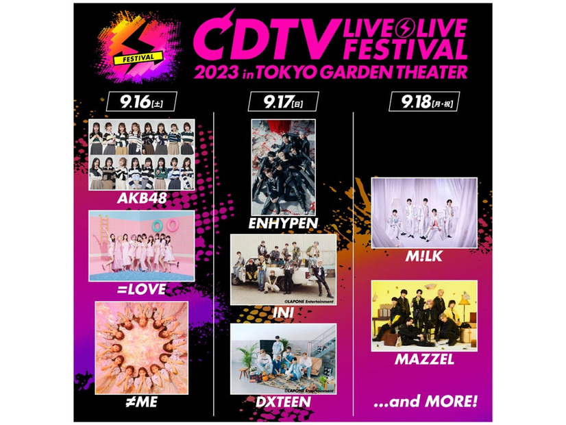 「CDTVライブ！ライブ！フェスティバル！2023」出演者（C）TBS