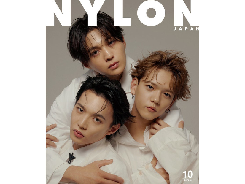「NYLON JAPAN 2023年10月号 SPECIAL EDITION」（8月28日発売）表紙：（左下から時計回りに）佐藤大樹・八木勇征・中島颯太（C）NYLON JAPAN