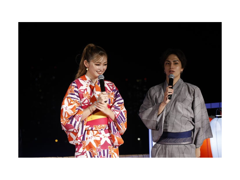 ゆうちゃみ、バンダリ亜砂也（C）SDGs EDOGAWA ONLINE HANABI FESTIBAL supported by TGC