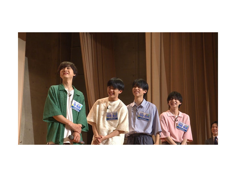 関西ジャニーズJr.（左から）岡佑吏、真弓孟之、當間琉巧、西村拓哉（C）フジテレビ