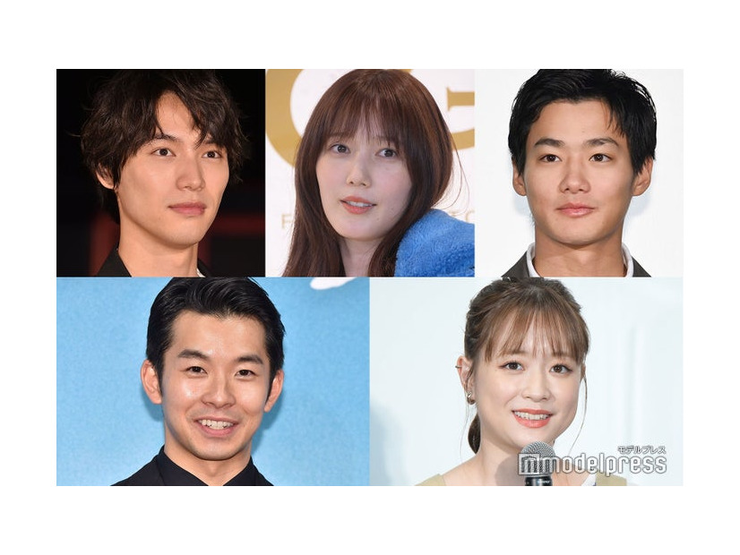 （上段左から時計回り）福士蒼汰、本田翼、野村周平、大原櫻子、仲野太賀（C）モデルプレス