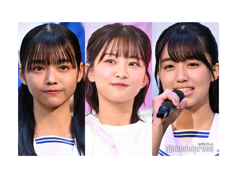 （左から）秋田莉杏、原田葵、岩本理瑚（C）モデルプレス