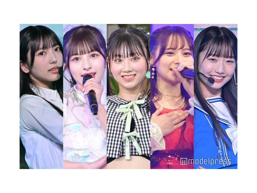（左から）日向坂46小西夏菜実、≠ME河口夏音、AKB48徳永羚海、CANDY TUNE立花琴未、僕が見たかった青空・早崎すずき（C）モデルプレス