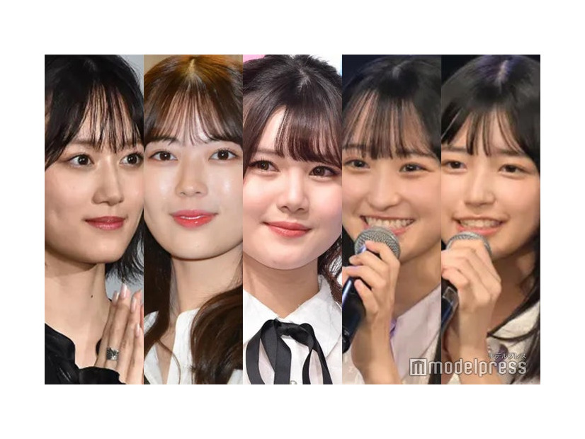 山下美月、岩本蓮加、伊藤理々杏、一ノ瀬美空、五百城茉央（C）モデルプレス