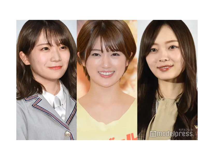 秋元真夏、樋口日奈、梅澤美波（C）モデルプレス