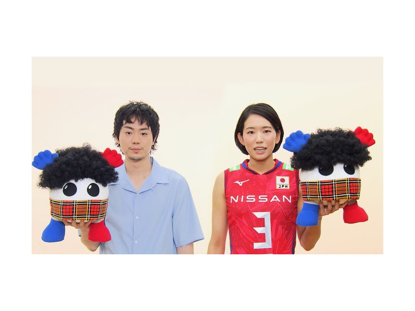 菅田将暉、古賀紗理那選手（C）フジテレビ