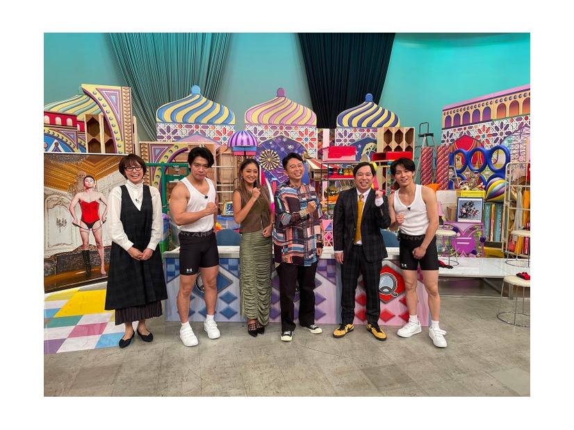 （左から）野村真季、野田クリスタル、みちょぱ、有吉弘行、せいや、松田元太（C）テレビ朝日