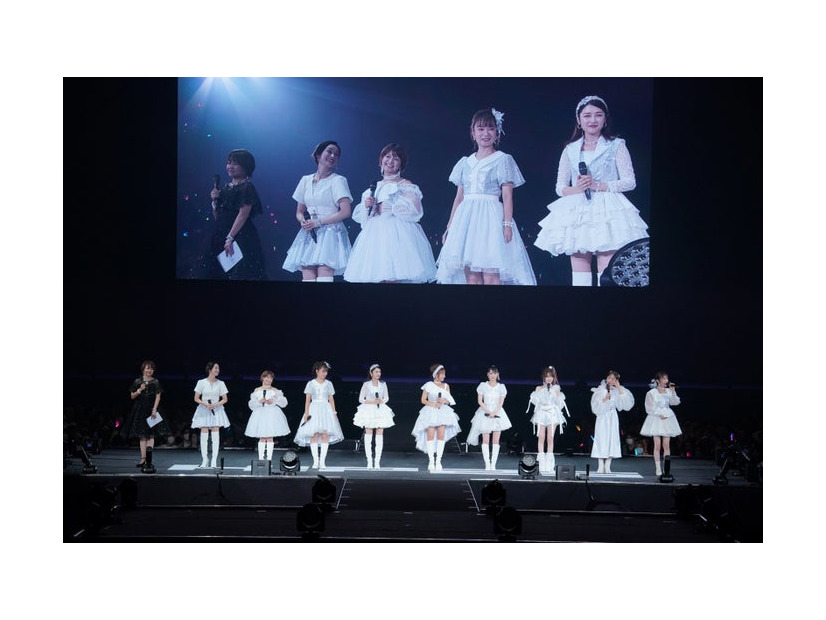 （左から）中澤裕子、市井紗耶香、矢口真里、保田圭、石川梨華、辻希美、道重さゆみ、田中れいな、高橋愛、紺野あさ美「Hello！ Project 25th ANNIVERSARY CONCERT」（提供写真）