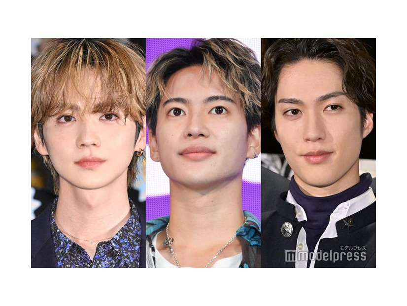 吉野北人、三山凌輝、藤原樹 （C）モデルプレス