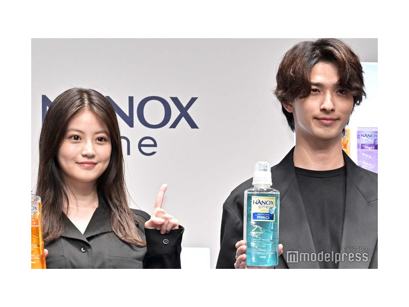 新CM発表会に出席した今田美桜、横浜流星（C）モデルプレス