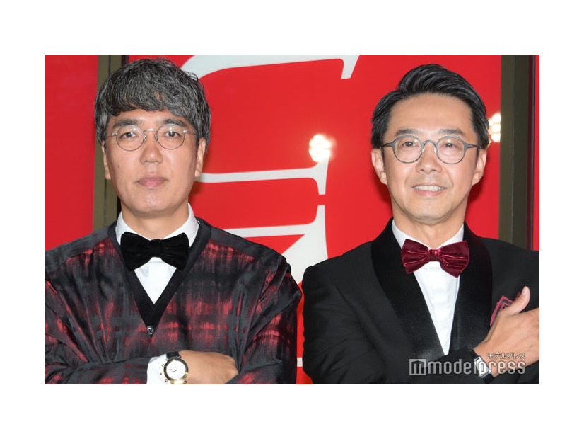 「カルティエ」オープニングレセプションに登場した小木博明、矢作兼（C）モデルプレス
