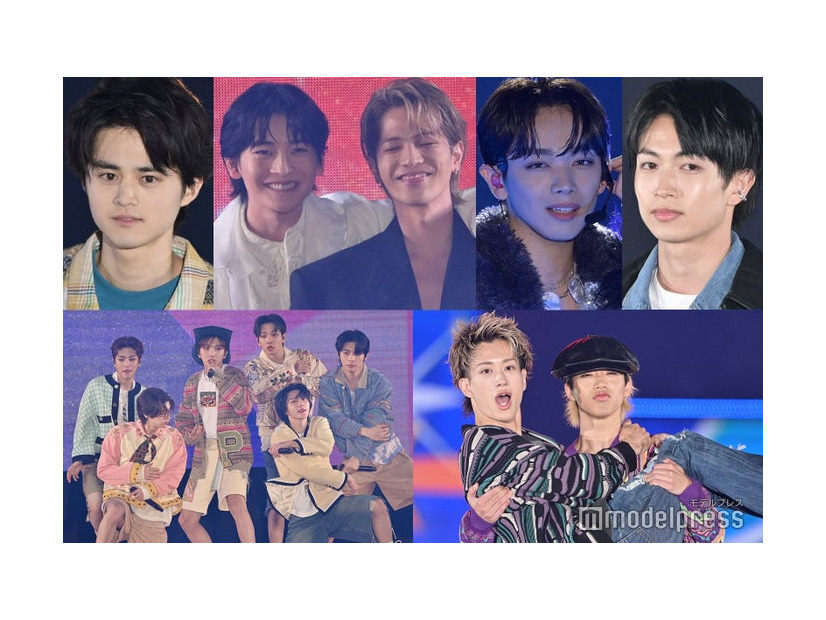 （上段左から）鈴鹿央士、高橋文哉＆志尊淳、宮世琉弥、綱啓永（下段左から）BOYNEXTDOOR、森英寿＆森愁斗（C）モデルプレス