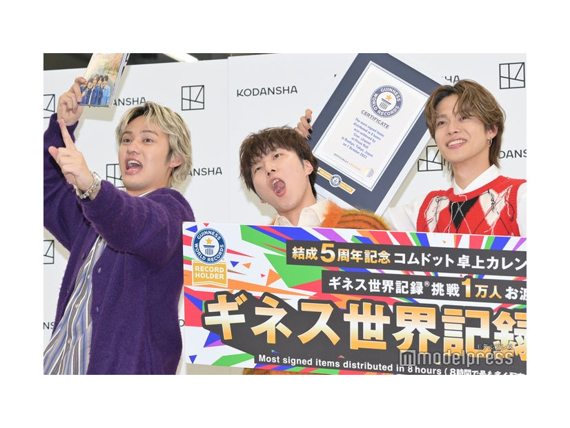 囲み取材に出席したひゅうが、あむぎり、やまと（C）モデルプレス