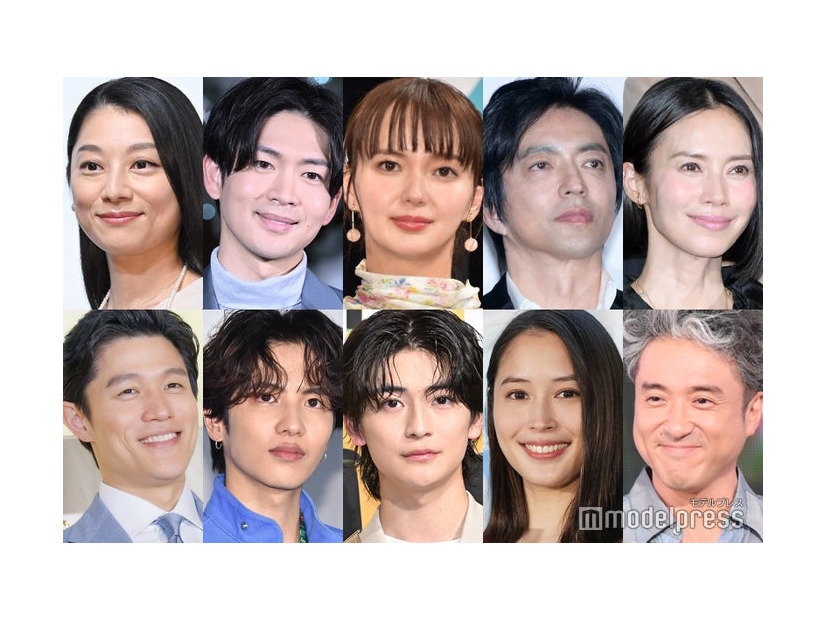 （上段左から）小池栄子、松下洸平、多部未華子、大沢たかお、中谷美紀（下段左から）鈴木亮平、志尊淳、高橋文哉、広瀬アリス、ムロツヨシ（C）モデルプレス